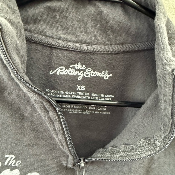 The Rolling Stones Charcoal Half-Zip Pullover - Picture 4 of 4